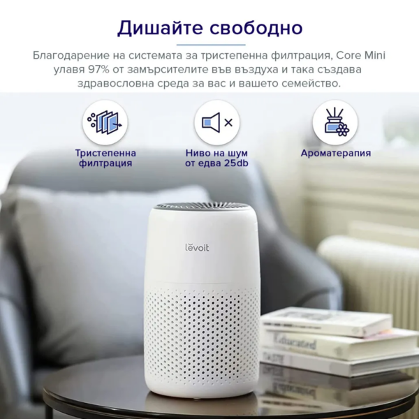 Levoit CORE Mini - Въздухопречиствател за помещения до 17м2 (1)
