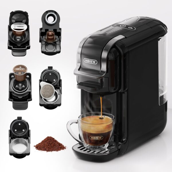 Мултифункционална кафемашина HiBREW H2B, 5 в 1, черна - Image 3