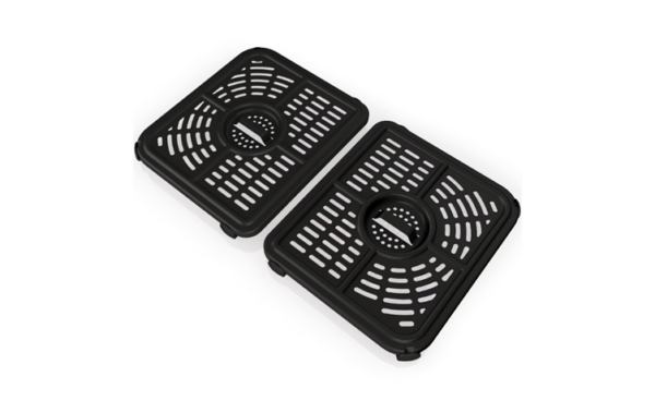 Фритюрник с горещ въздух Ninja Flex Drawer AF500EU, Капацитет за храна 2 кг, 2470 W, Температурен диапазон 40 240 °C, Две зони за готвене, 7 програми, Черен,