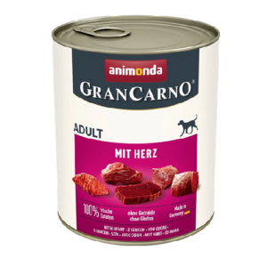 Мокра храна за кучета ANIMONDA GranCarno Adult, Свински сърца – 800гр.