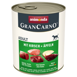 Мокра храна за кучета ANIMONDA GranCarno Adult, Еленско и ябълка - 800гр.
