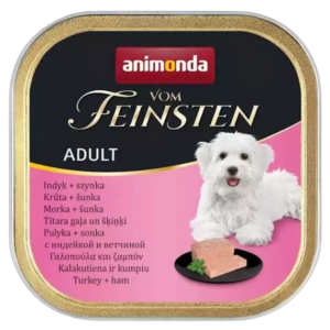 Мокра храна за кучета ANIMONDA Vom Feinsten Adult, Пуйка и шунка - 150гр.