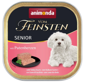 Мокра храна за кучета ANIMONDA Vom Feinsten Senior, Пуешки сърца - 150гр.