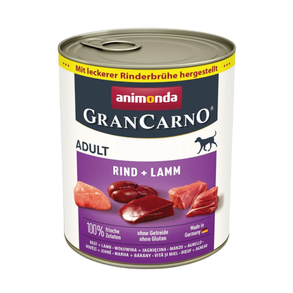 Мокра храна за кучета ANIMONDA GranCarno Original Adult, Говеждо и агнешко - 800 гр.