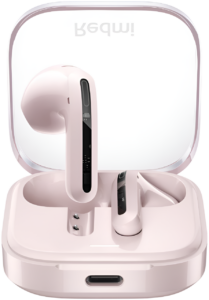 Безжични слушалки Xiaomi Redmi Buds 6 Active Transparent powder, розови – BHR8395GL