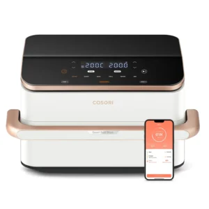 Фритюрник с горещ въздух Cosori Dual Blaze TwinFry CAF-TF101S, 10L, бял